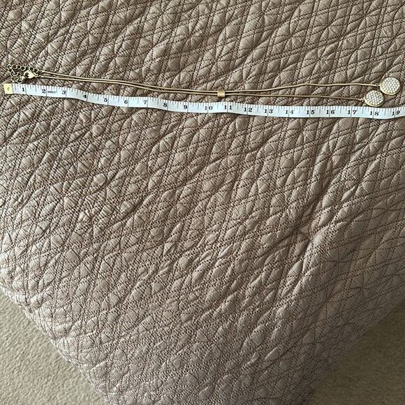 Chico's | Gold Pave Medallion Necklace - Picture 6 of 6